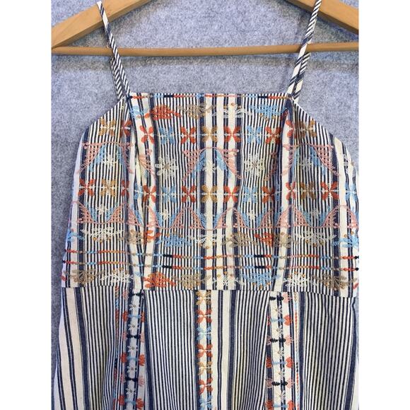 Altar'd State Floral & Stripes Embroidered Boho Summer Dress Women's Size Small - Picture 2 of 9